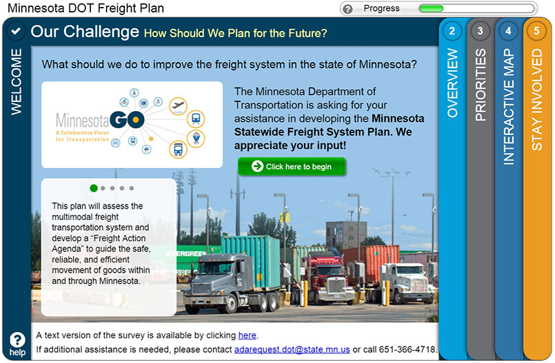 Minn DOT MetroQuest online public involvement survey